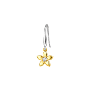 Jasmine Flower Drop Earrings with Yellow Gold Plating