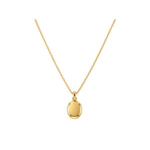 Oval Locket Pendant with Yellow Gold Plating