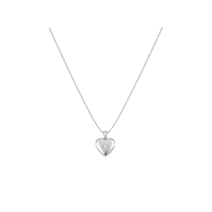 Heart Locket Pendant with Starburst CZ