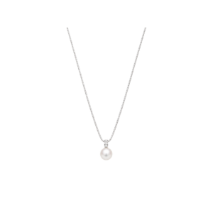 Pearl Pendant Pave CZ with chain