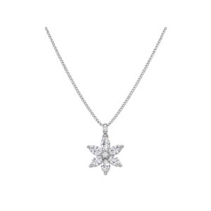Flower Pendant with CZ on chain