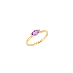 Purple Sapphire Ring in 9ct Yellow Gold