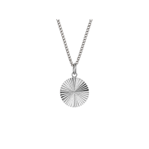 Diamond Cut Round Disc Pendant on chain