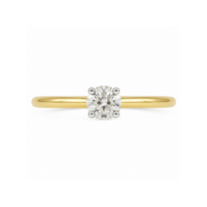 0.50ct Natural diamond compass set Solitaire ring