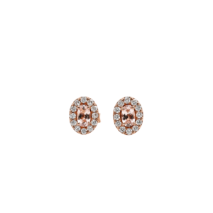 9ct Rose Gold/Morganite & Diamond