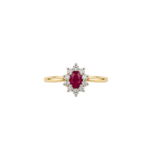 18ct Yellow Gold/Ruby & Diamond