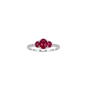 14 carat white gold/Ruby and diamond