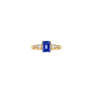 14k Yellow Gold/1.05ct Tanzanite/0.15ct Diamond