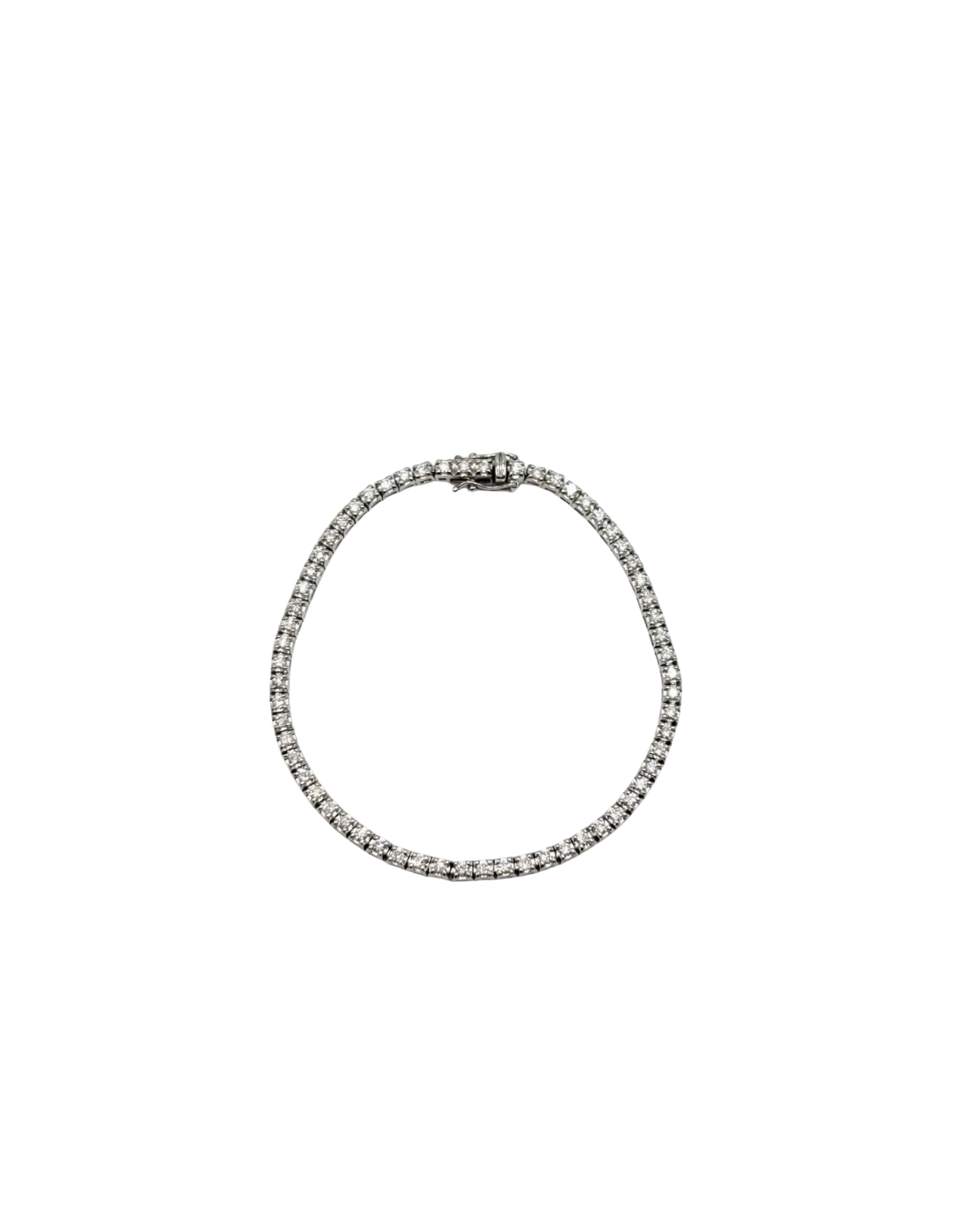 9 carat white gold/1.25ct diamond tennis bracelet - Image 2