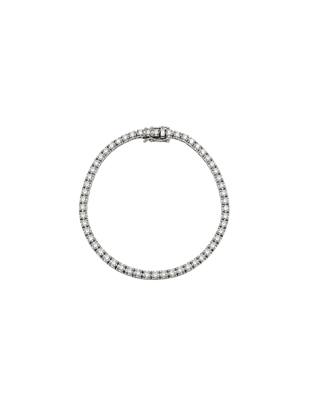 9 carat white gold/1.25ct diamond tennis bracelet