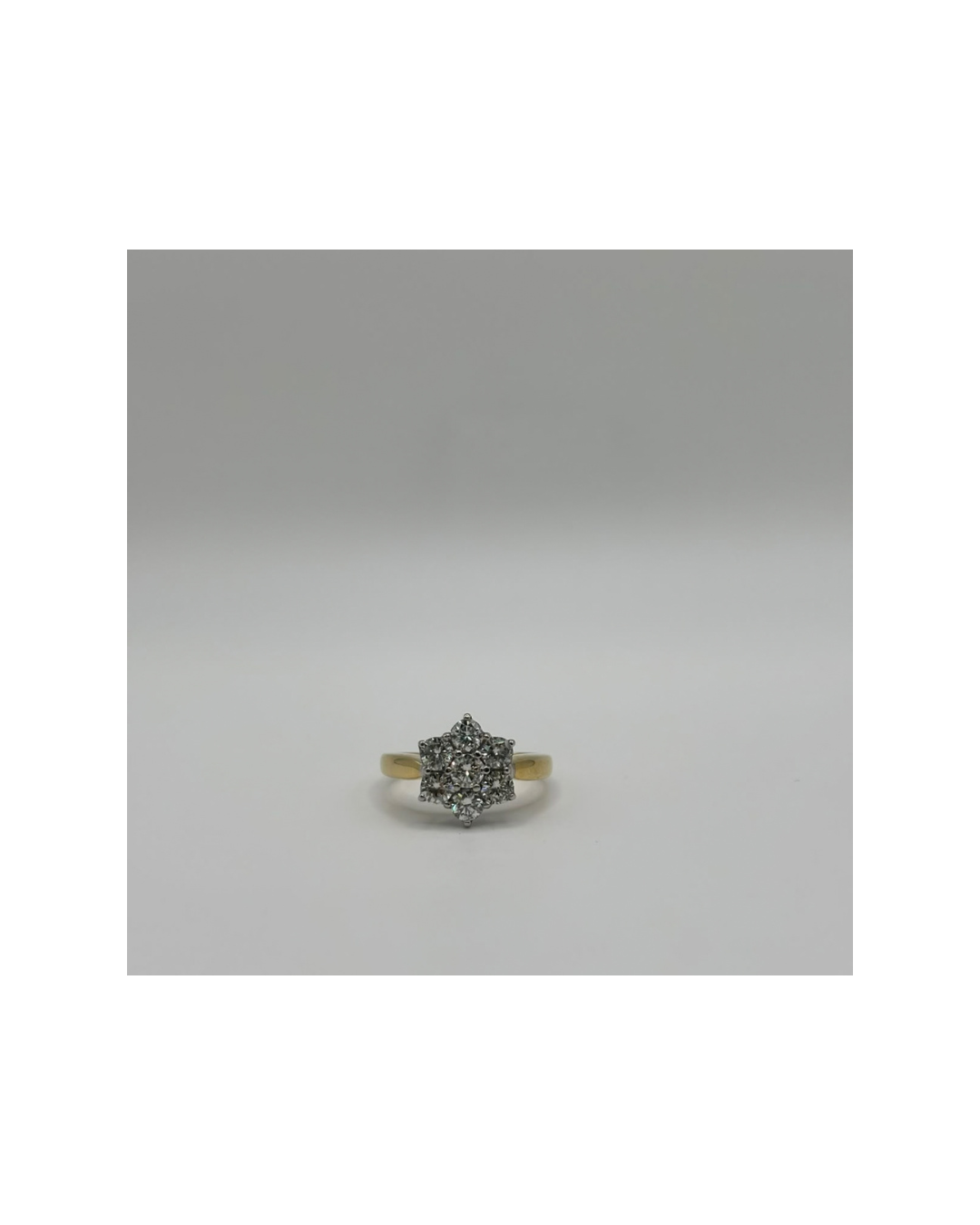 18 carat yellow gold/1.2 ct diamond daisy cluster ring - Image 3